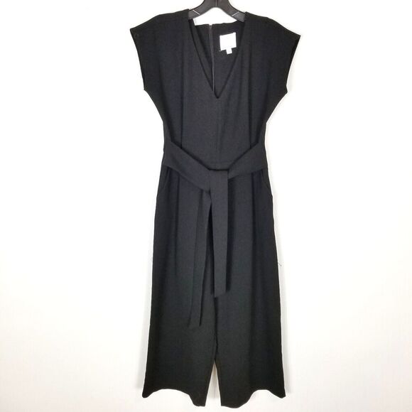 Anthropologie ett:twa Women Sedona Cropped Jumpsuit Sz S Wide Leg Event Black - Picture 1 of 8